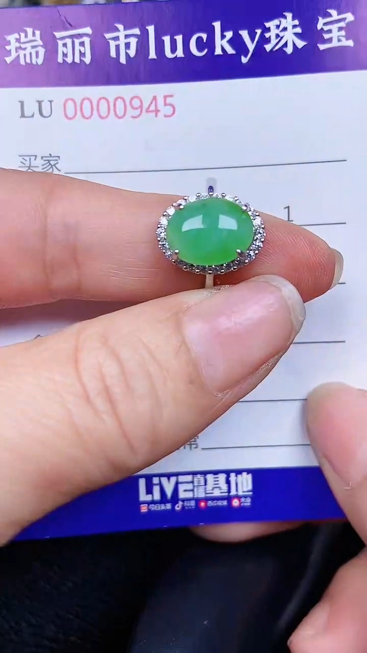 颈饰银S925镶嵌翡翠0945