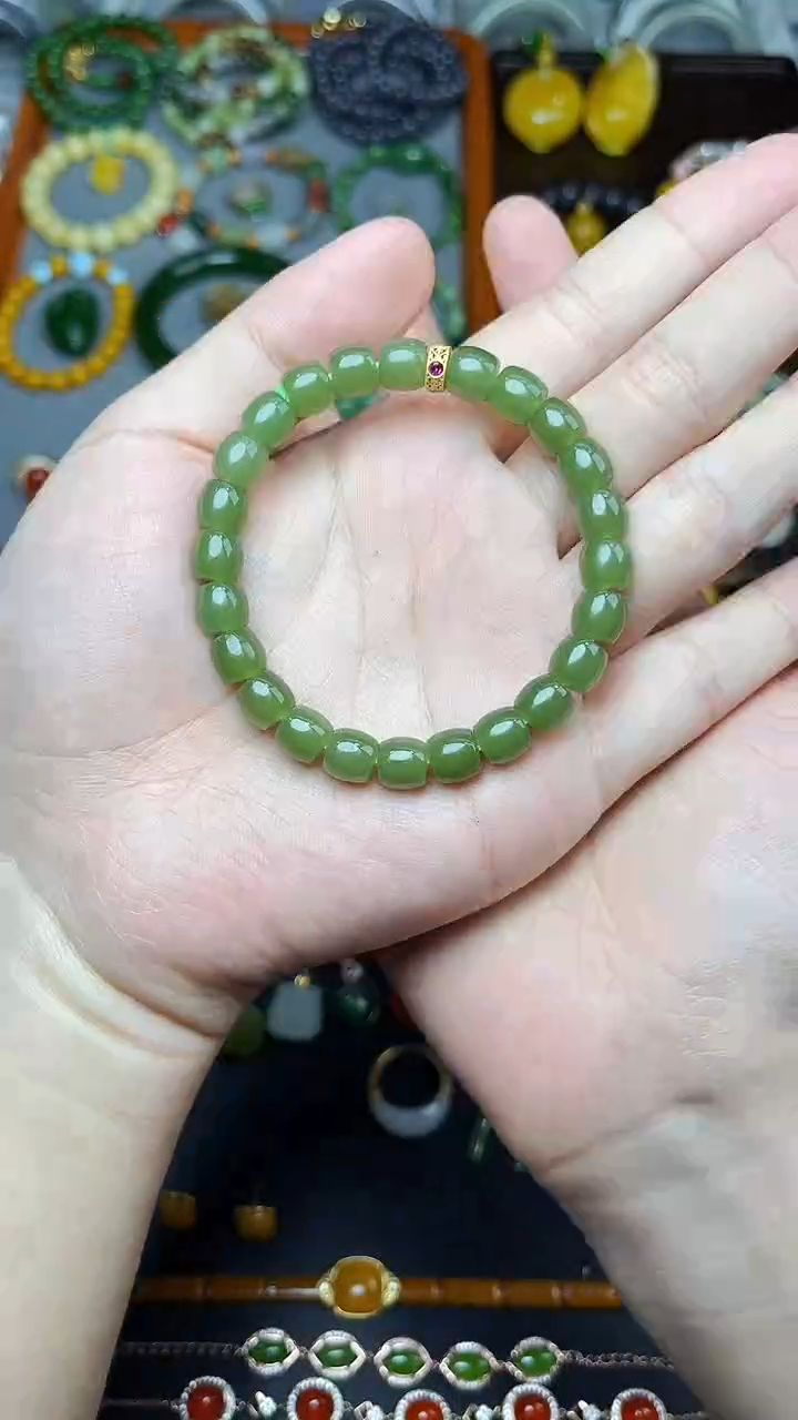 未镶嵌手串和田玉直切手串 06