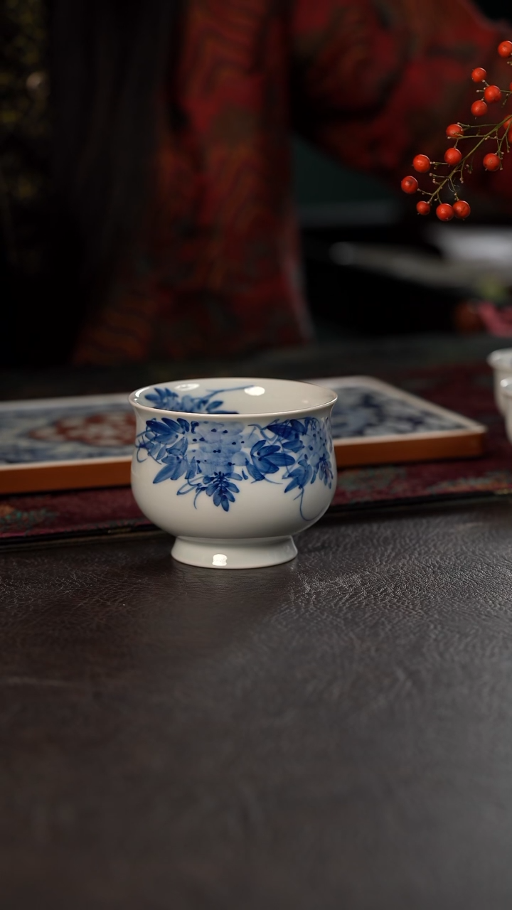 220c厚力煊紫藤花大炉式杯 随机