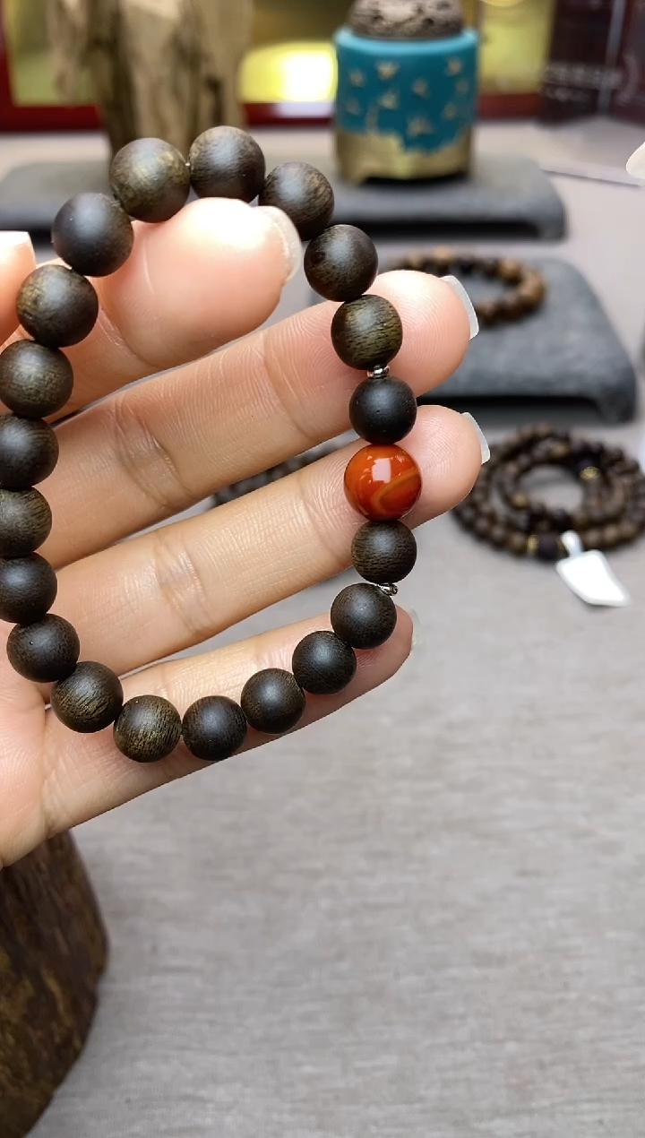 【闪购商品】沉香手串单圈越南芽庄白棋楠0.8 沉水