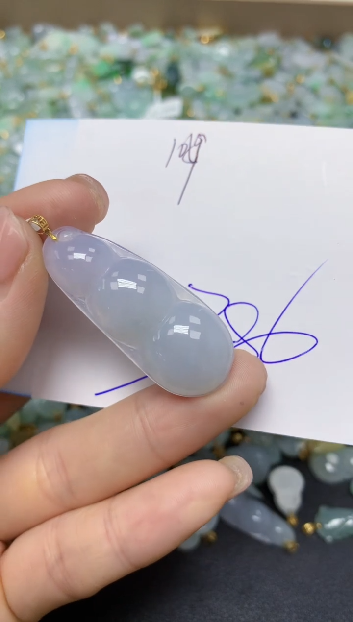 【闪购商品】翡翠挂件18K金镶嵌 天然翡翠A货