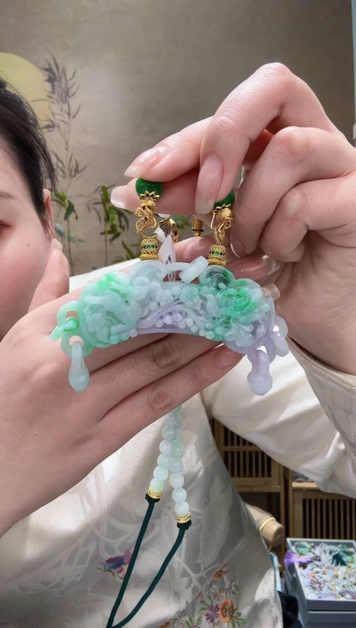 【闪购商品】翡翠耳饰未镶嵌吊坠