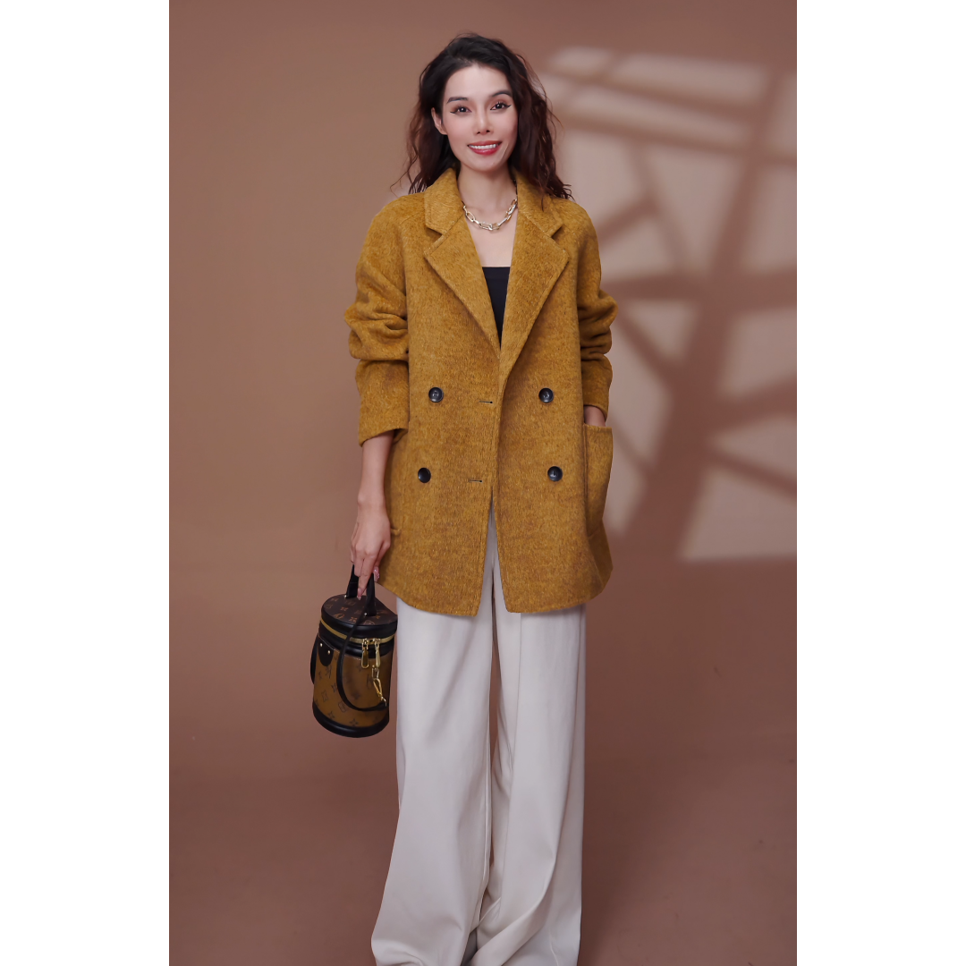 25025时尚气质高级感羊毛大衣秋冬中长款