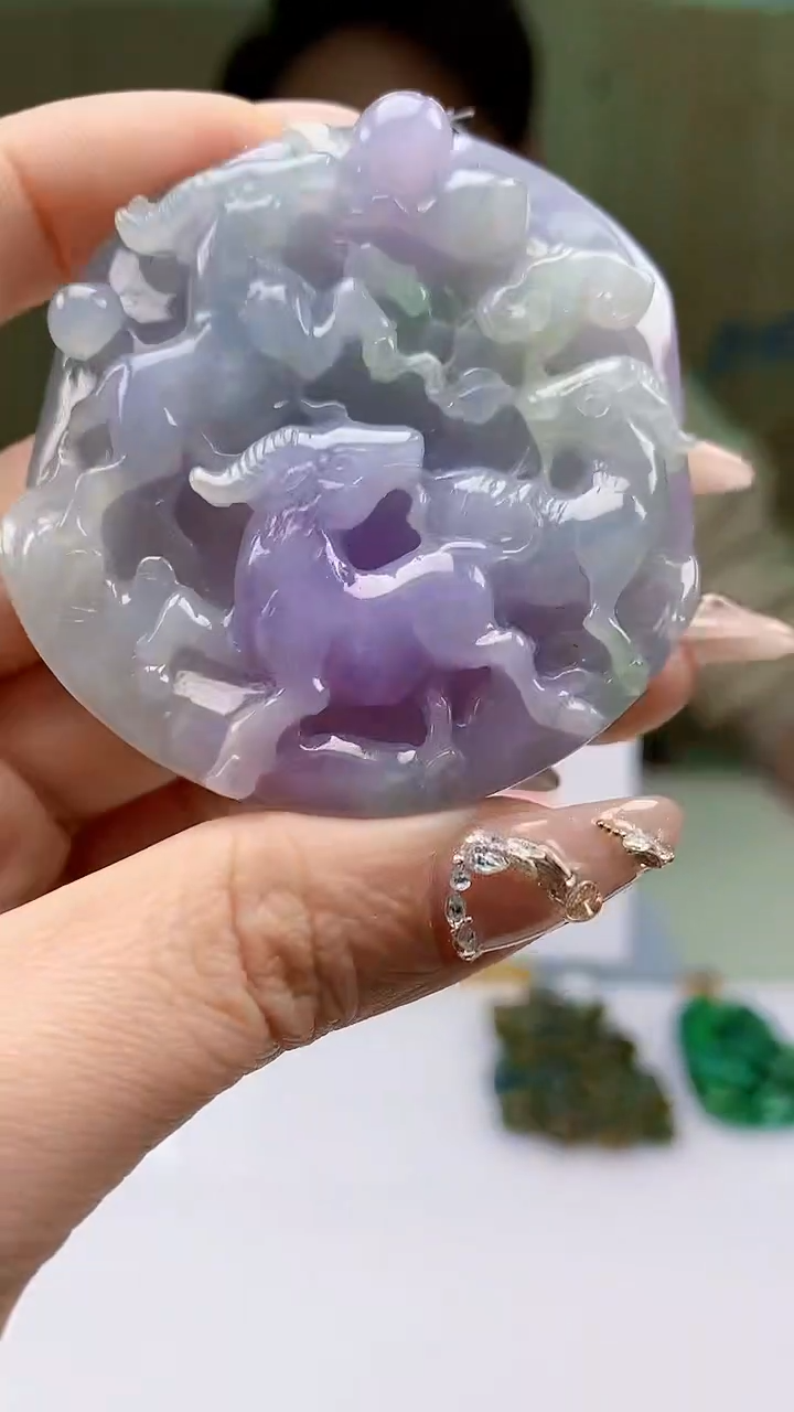【闪购商品】定制翡翠未镶嵌1502ty-毛货挂件