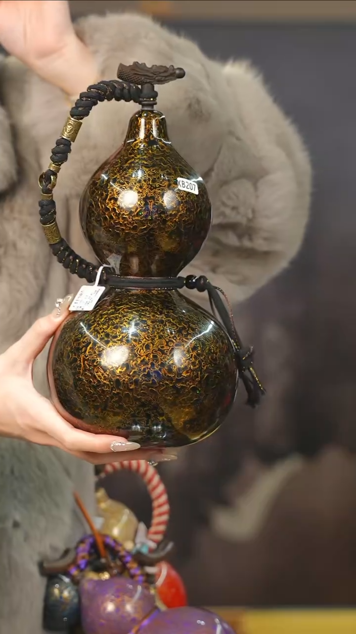 【闪购商品】XB207漆艺酒葫芦不包手串及旋转底座