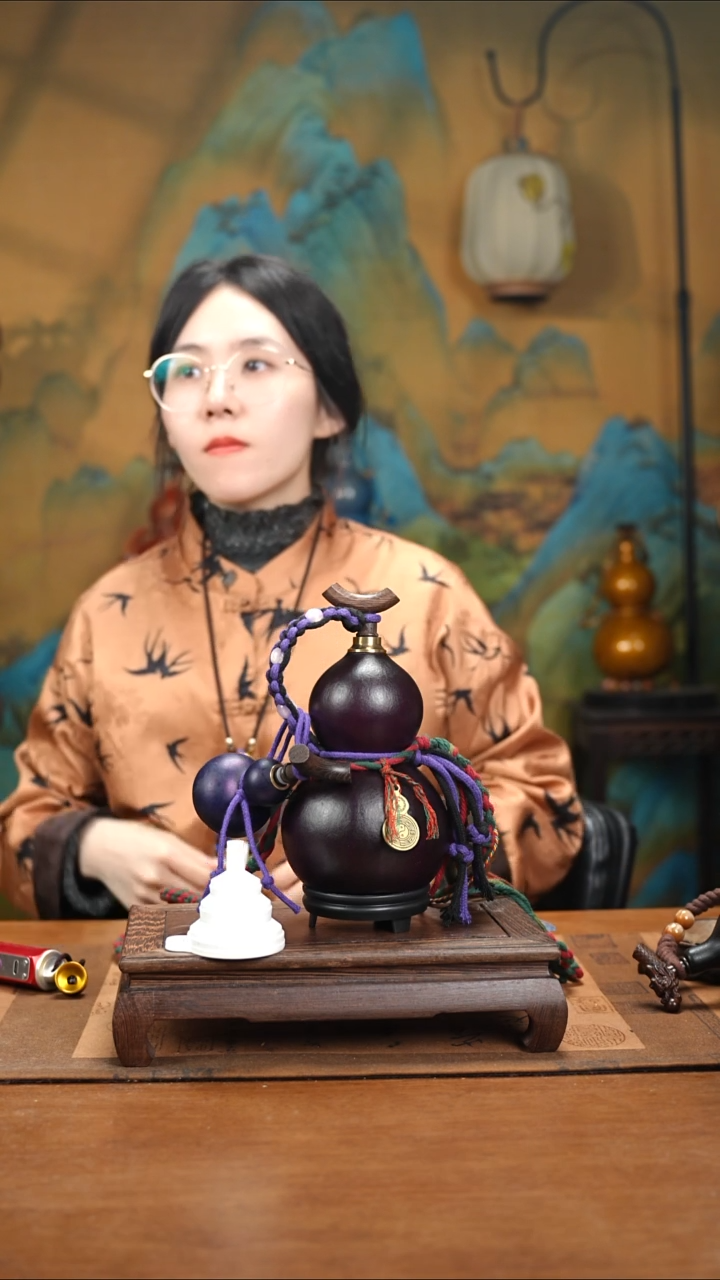 XA076藏绳款大漆酒葫芦（现货现发）+小手捏