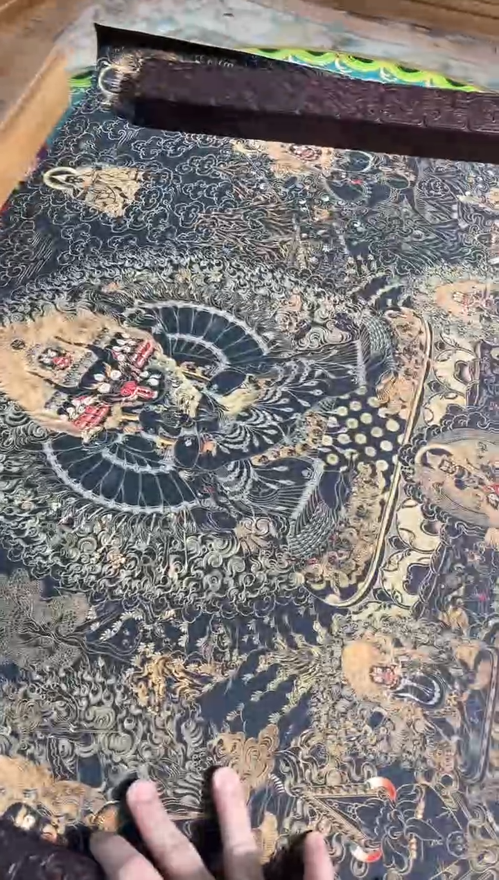 卷轴画天天的唐卡tk160带盒