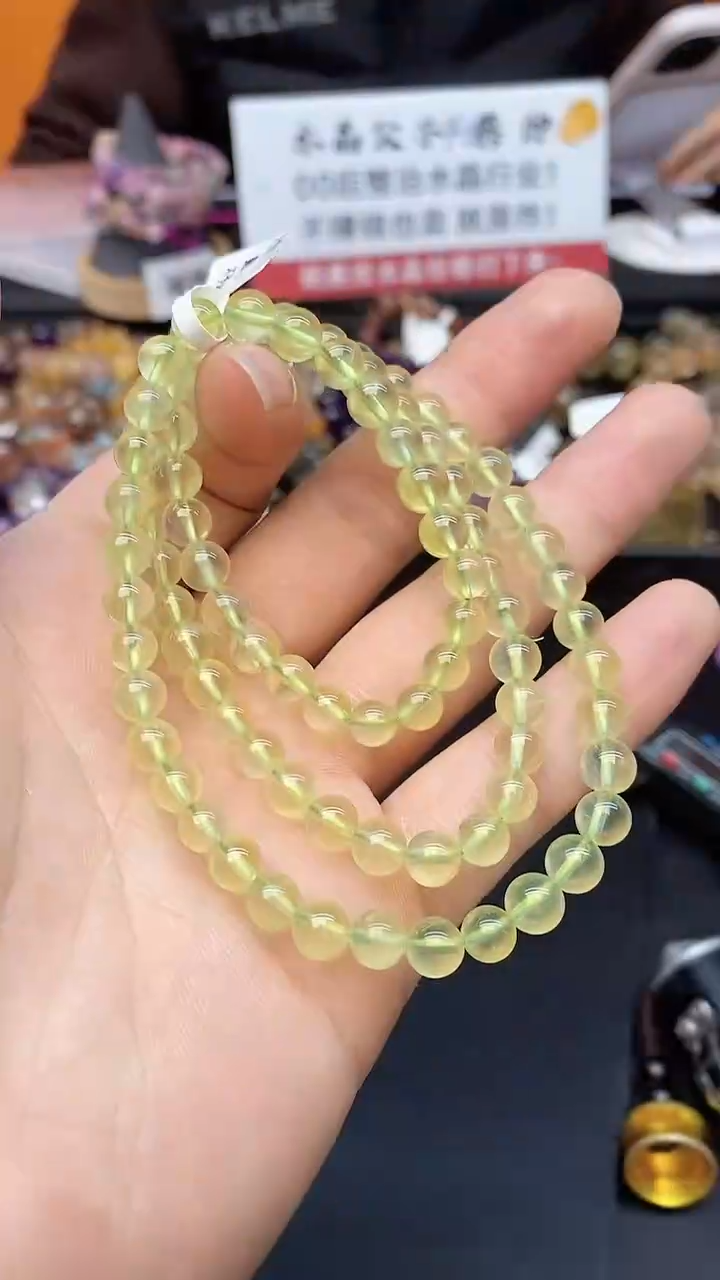 【闪购商品】葡萄石手串未镶嵌A98 金葡萄多圈