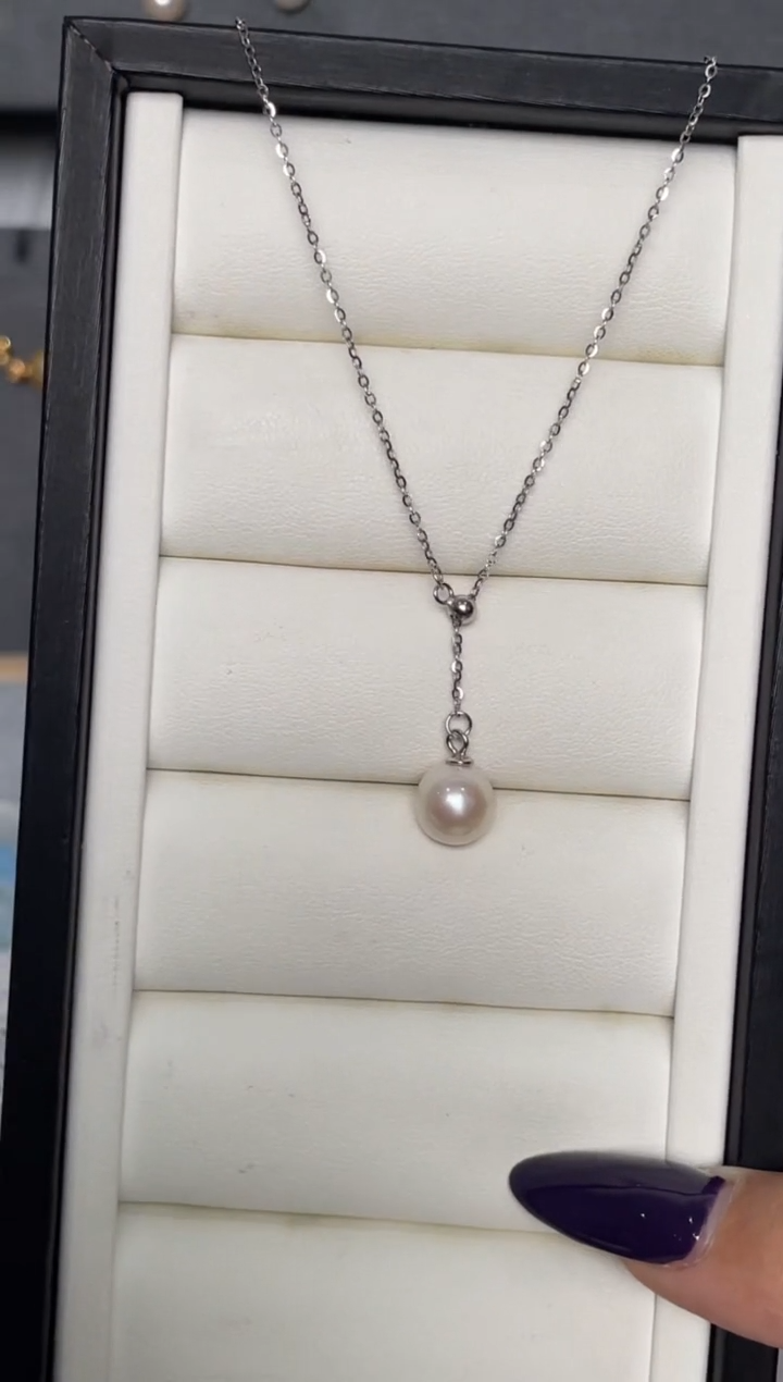 【闪购商品】淡水珍珠颈饰银S925镶嵌淡水