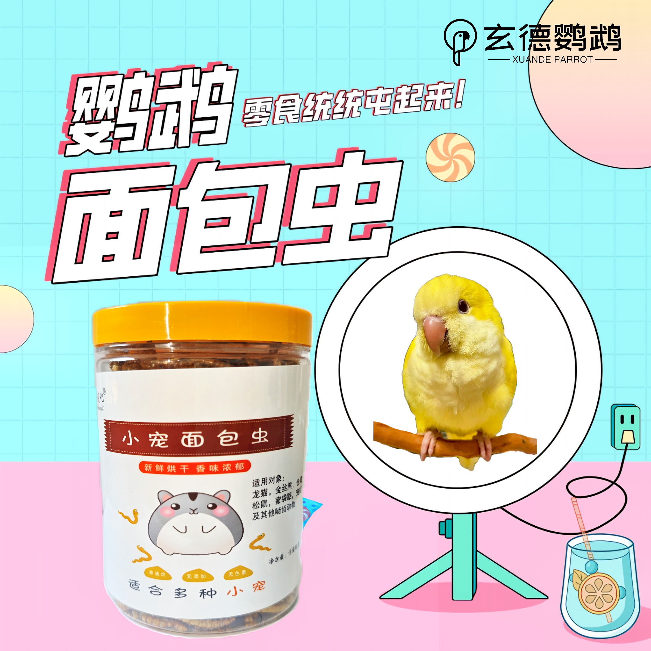 全品种鹦鹉食物面包虫