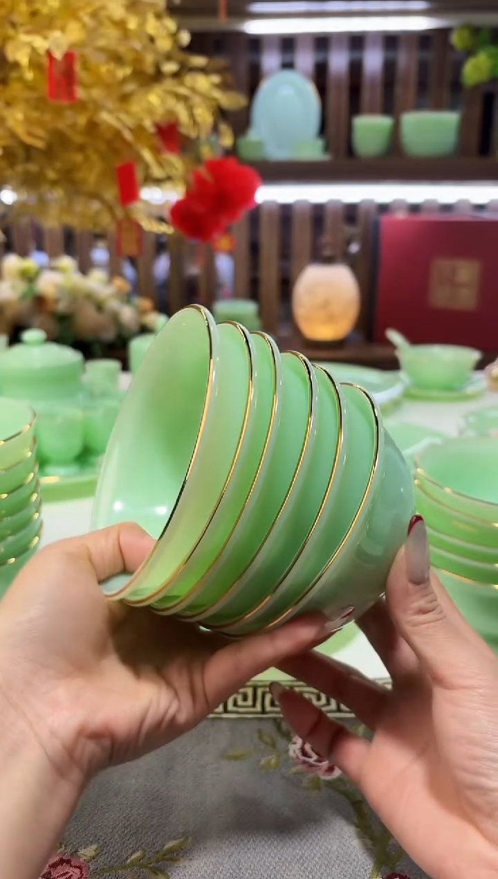 玉瓷4.5英寸饭碗6个