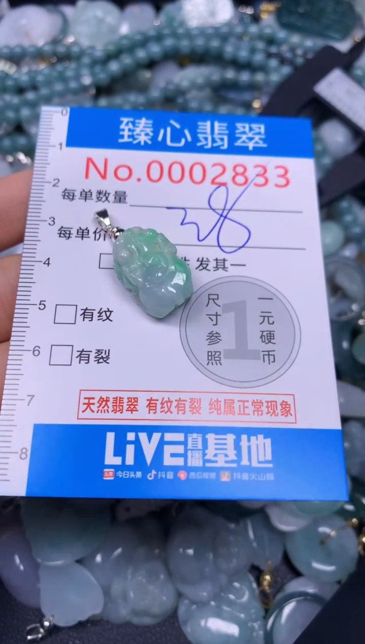 【闪购商品】翡翠颈饰未镶嵌含绳0002833