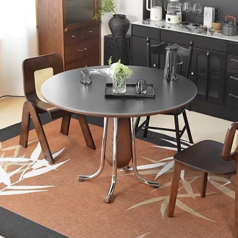 H531#110*110*75cm岩板圆餐桌【不包安装】库存尾货（三楼）5510