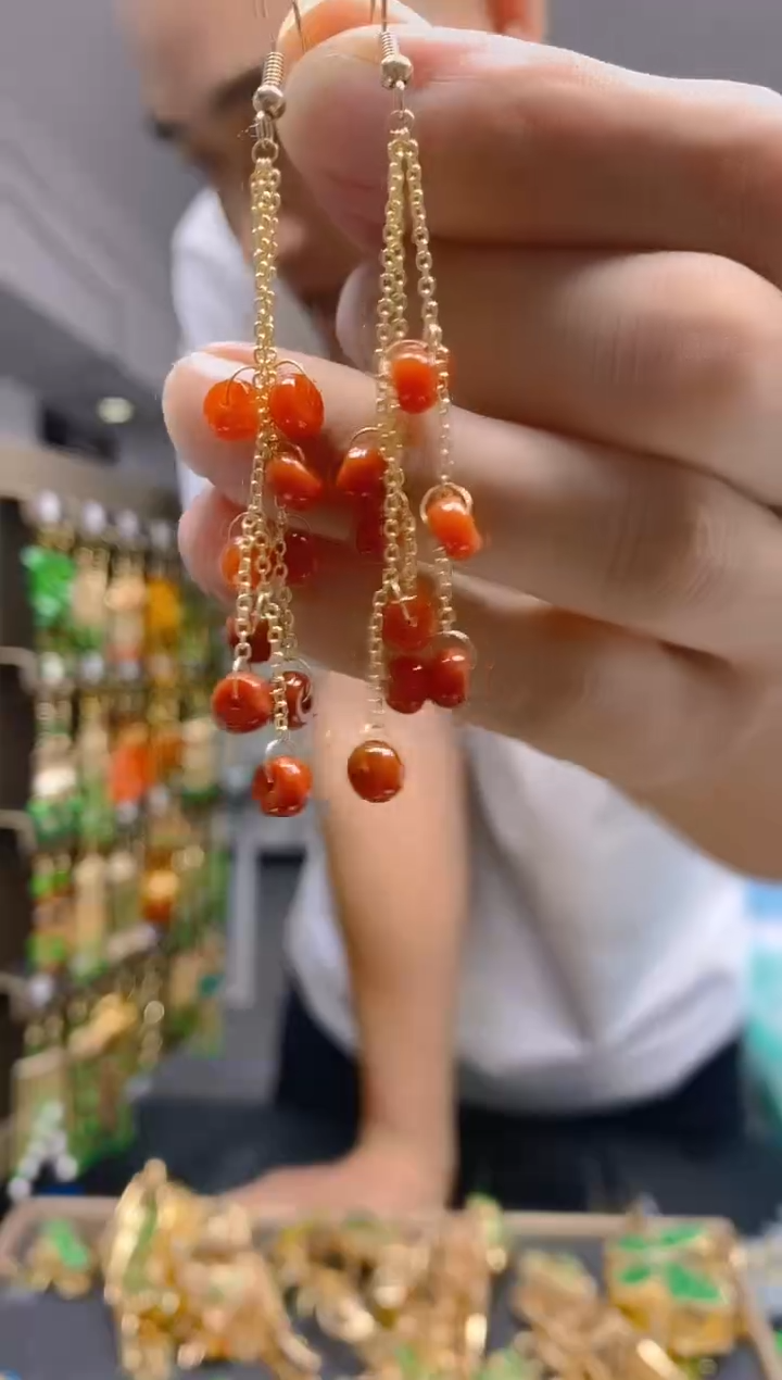 【闪购商品】翡翠耳饰合金337翡翠耳钩