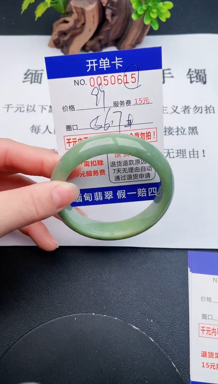 【闪购商品】翡翠手镯未镶嵌15天然翡翠A货