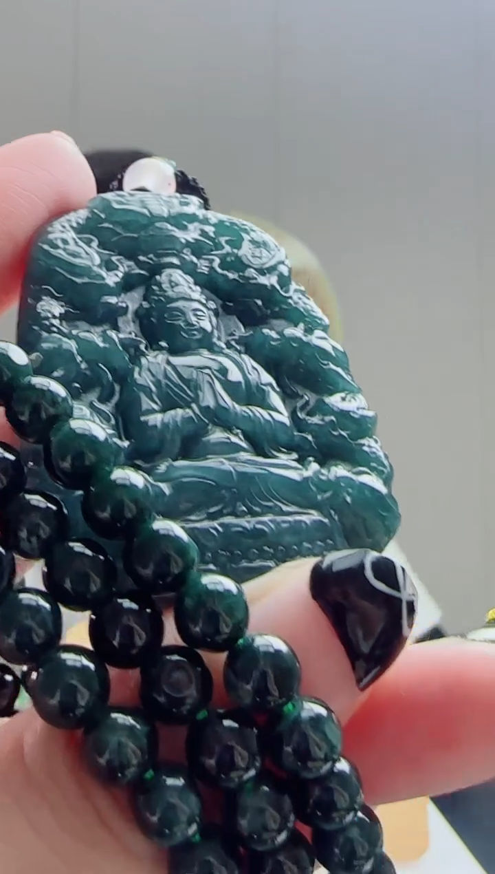 颈饰未镶嵌翡翠天然A货翡翠   多样性随机发其一