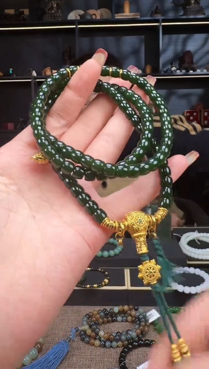 【闪购商品】和田玉0未镶嵌碧玉108