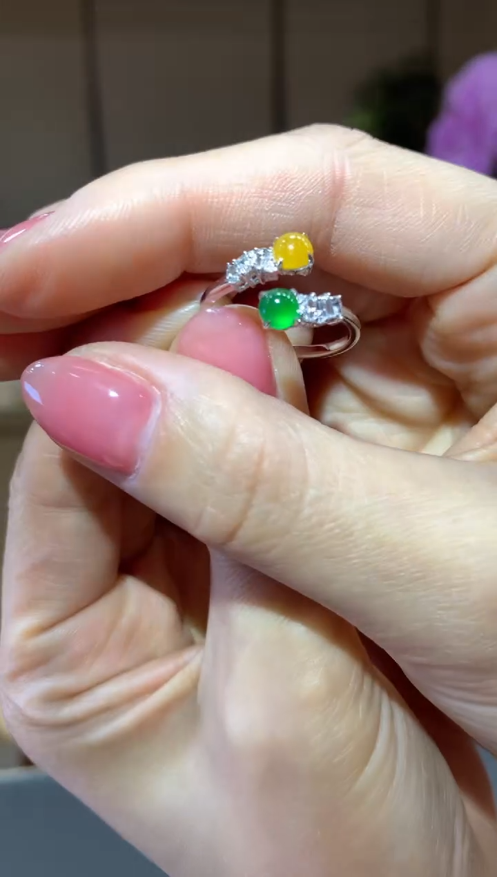 【闪购商品】翡翠戒指18K金镶嵌|不退不换