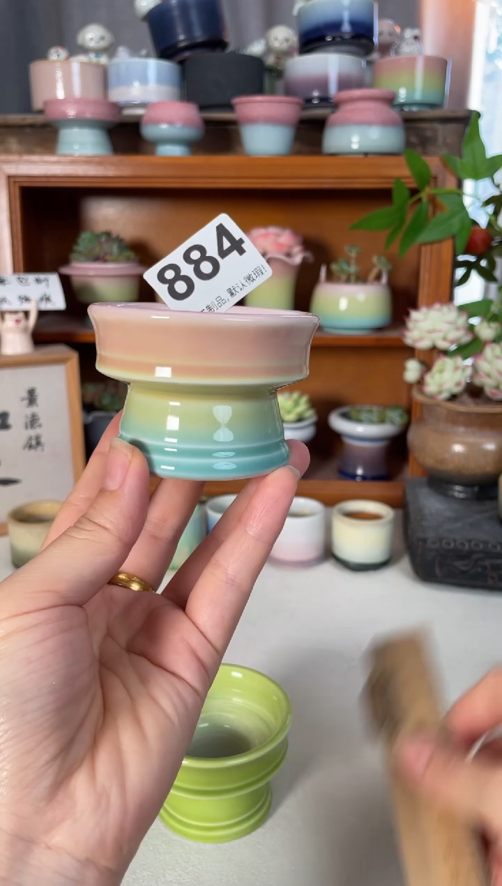 瓷片884知木小芳花盆