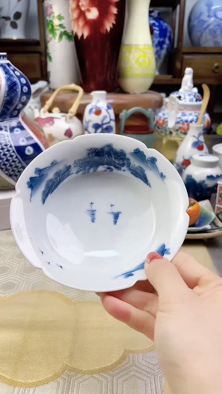 【闪购商品】盘田万手绘青花杯洗