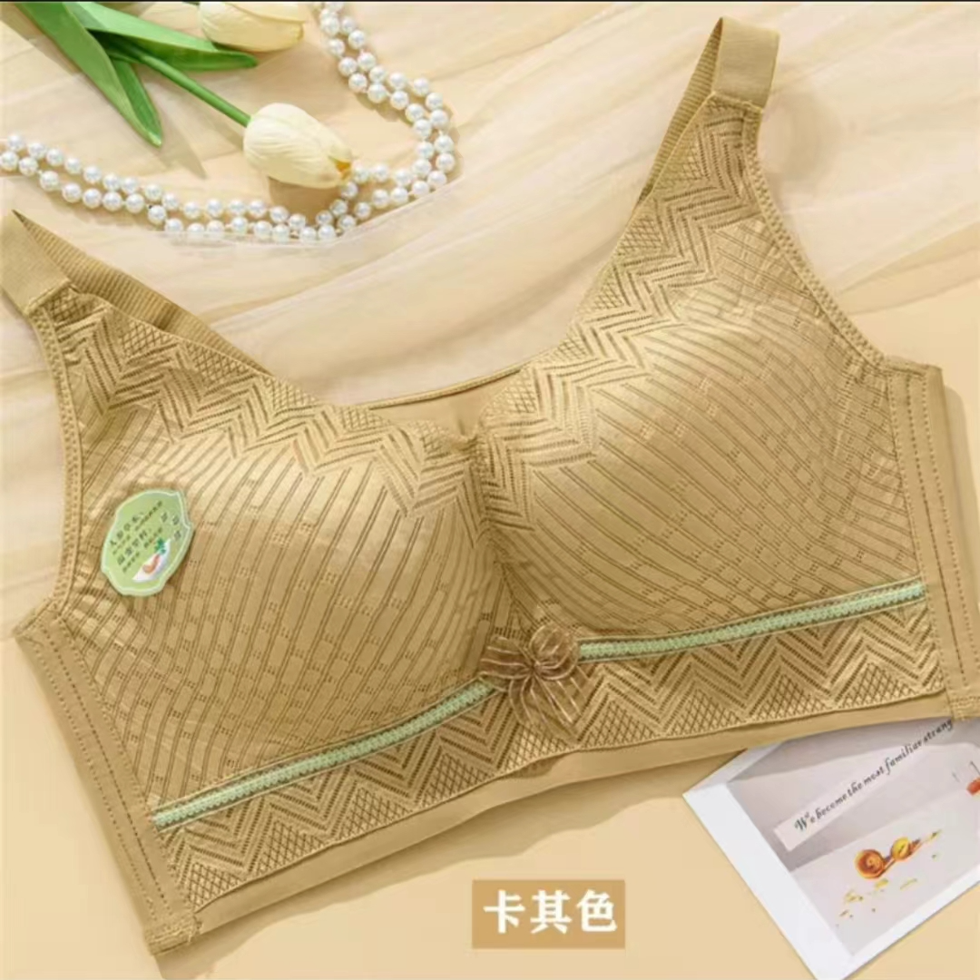 薄杯D杯大胸内衣承上托防下垂收副乳文胸