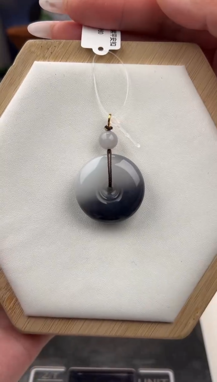 吊坠(不含链)18K金镶嵌和田玉4980