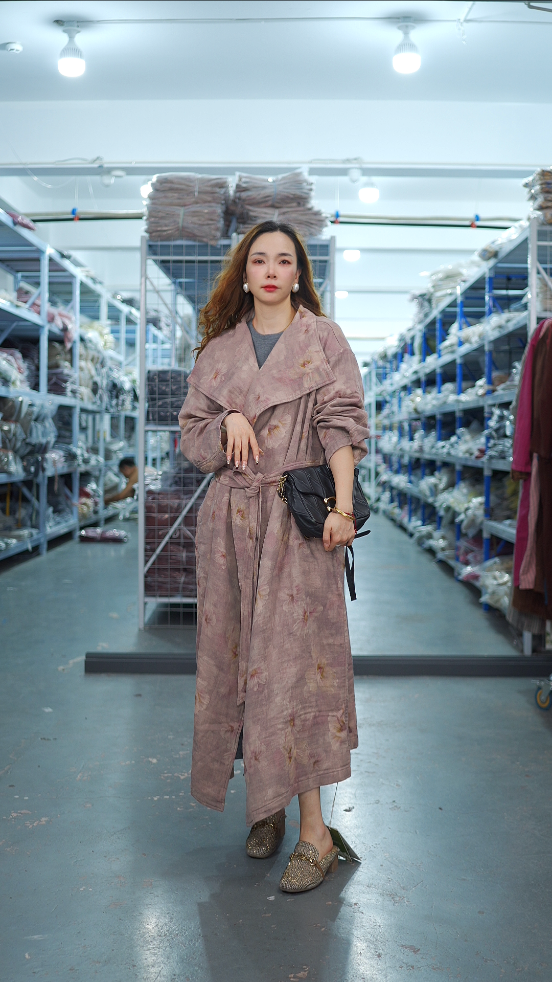 花璟与麻原创设计款带腰带风衣外套（衣长116胸围146）