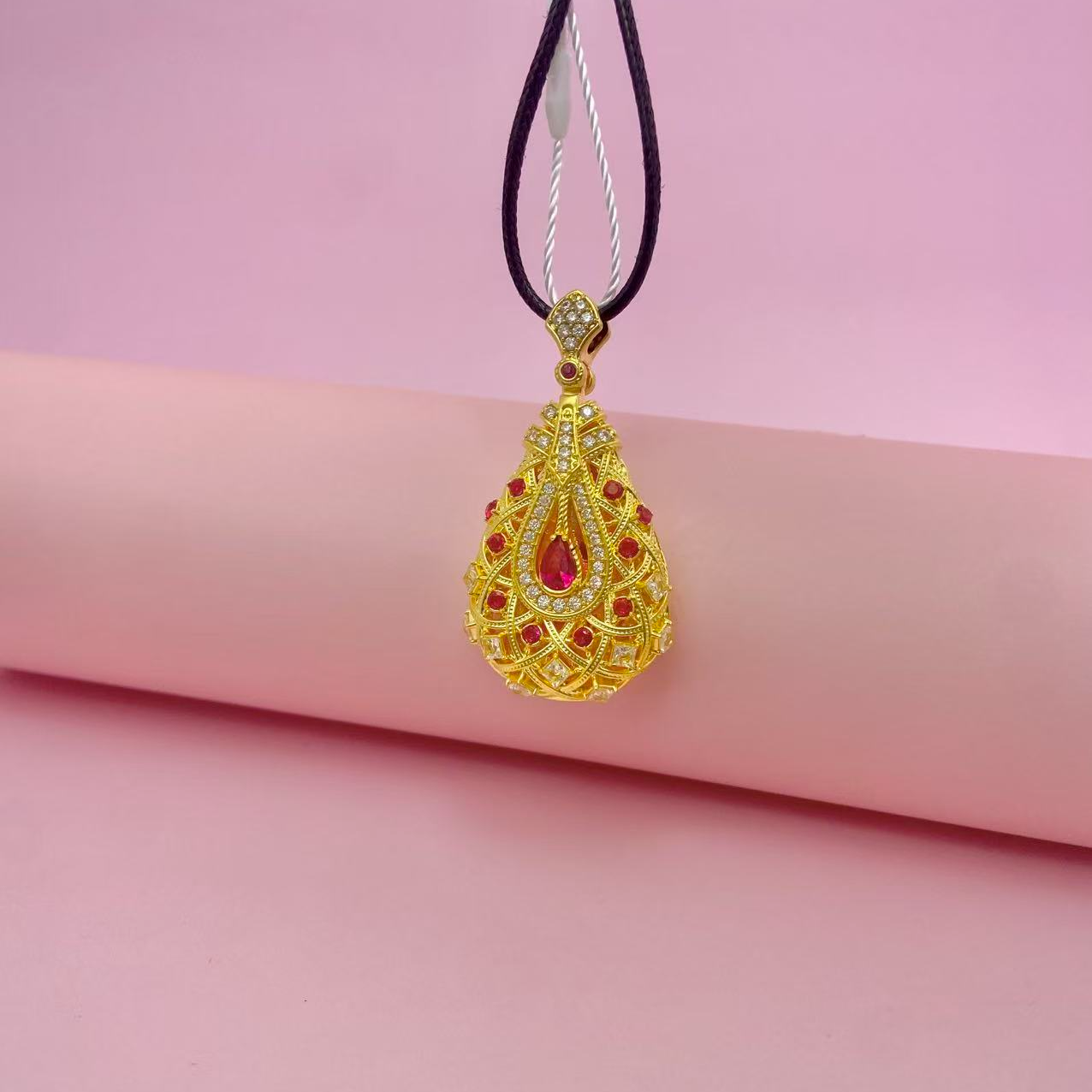 爱恋珠宝足金唐宫琵琶吊坠复古精致国潮~~