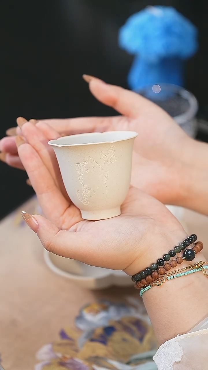 白段泥 猫咪杯 白段泥 猫咪杯 ；