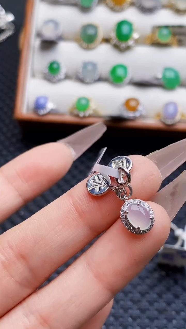 银S925镶嵌戒指翡翠8170