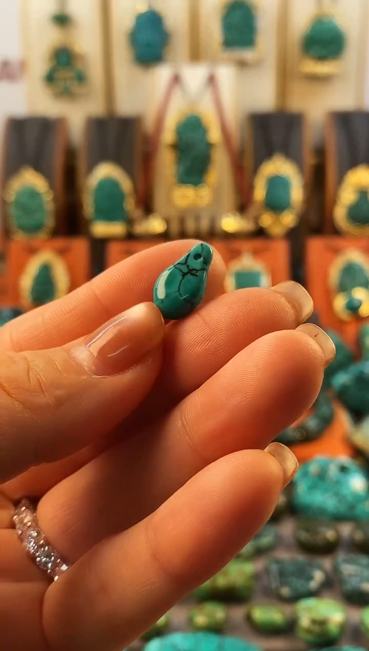 未镶嵌绿松石.网花 侧挂  