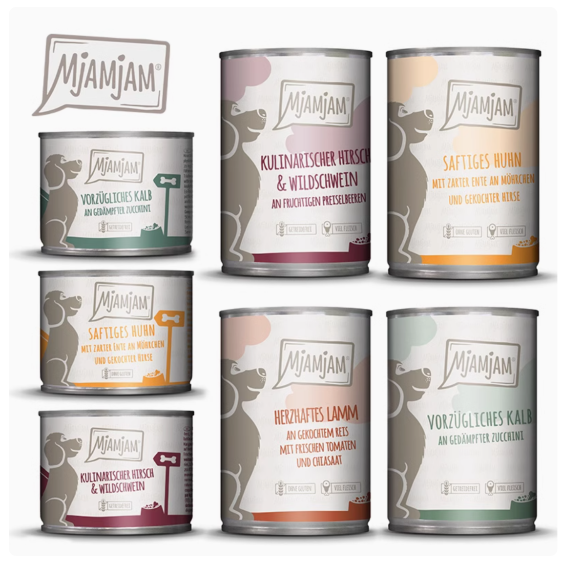 德国mjamjam犬用宠物狗狗全犬期主食罐头无谷湿狗粮mj狗罐头