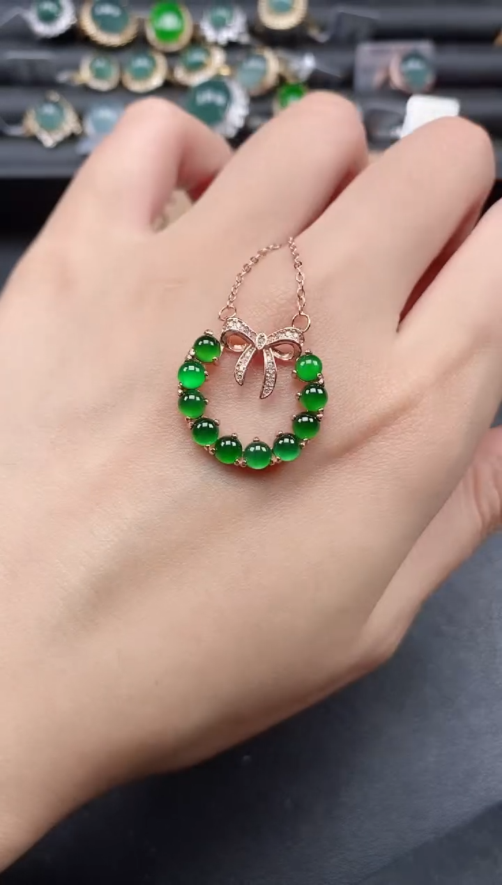 翡翠戒指银S925镶嵌5151-