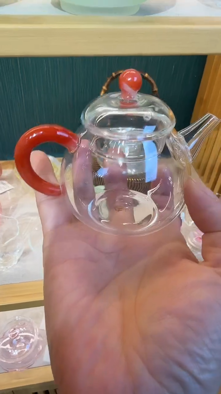 玉见朱红小梨壶      