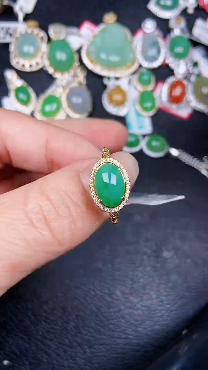 颈饰银S925镶嵌翡翠1966