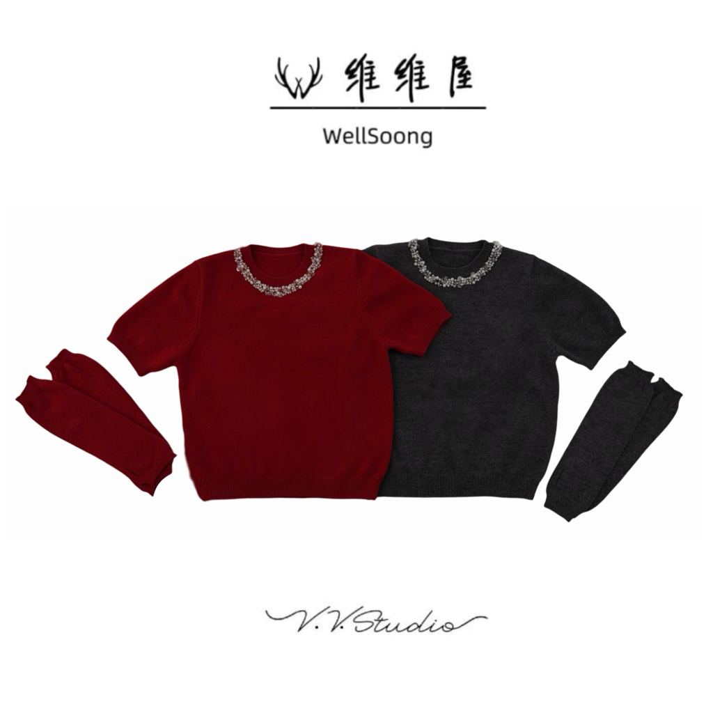 WellSoong【圆领•袖套毛衣】