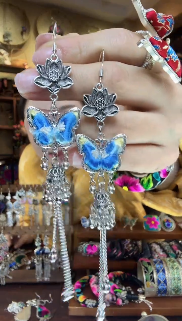 刺绣非遗刺绣民族风耳环