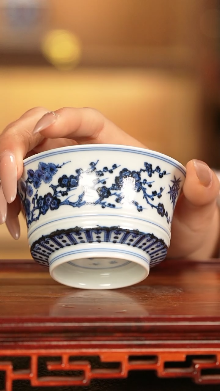 【闪购商品】杯子片云晚谷景德镇手工手绘陶瓷