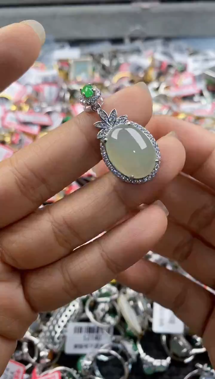 银S925镶嵌戒指翡翠111                3
