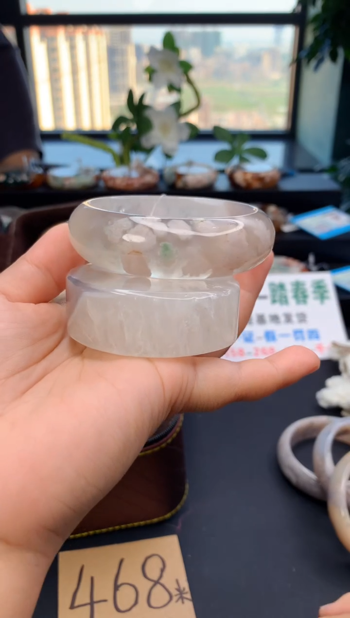 石英质玉手镯未镶嵌赠送镯心（圈口59