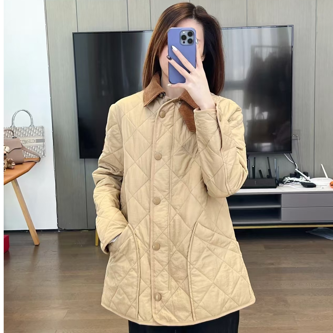 秋冬款古苍收腰显瘦棉服女 LN001