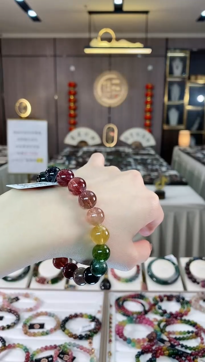 【闪购商品】碧玺单圈手串11mm+未镶嵌一物一证dan