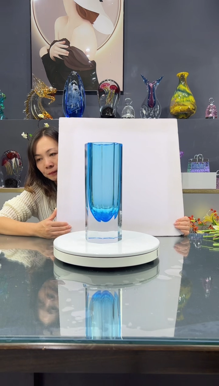 手工艺品琉璃 水晶琉璃花瓶1个
