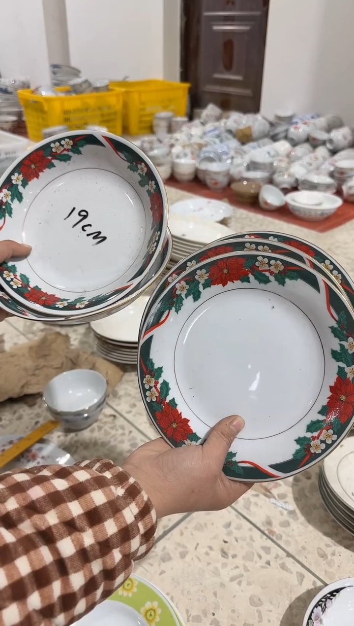 【闪购商品】摆件五片碗盘杯19厘米微瑕介意勿拍