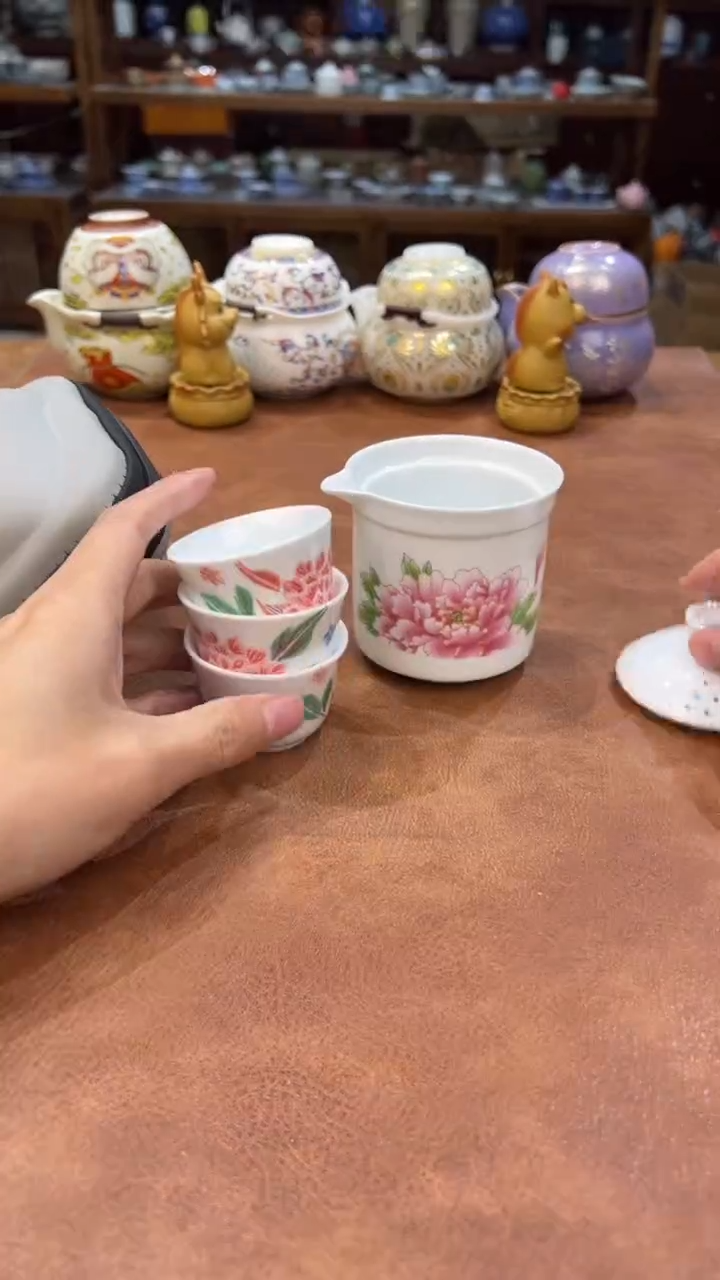 真的很便宜会开片的旅行茶具