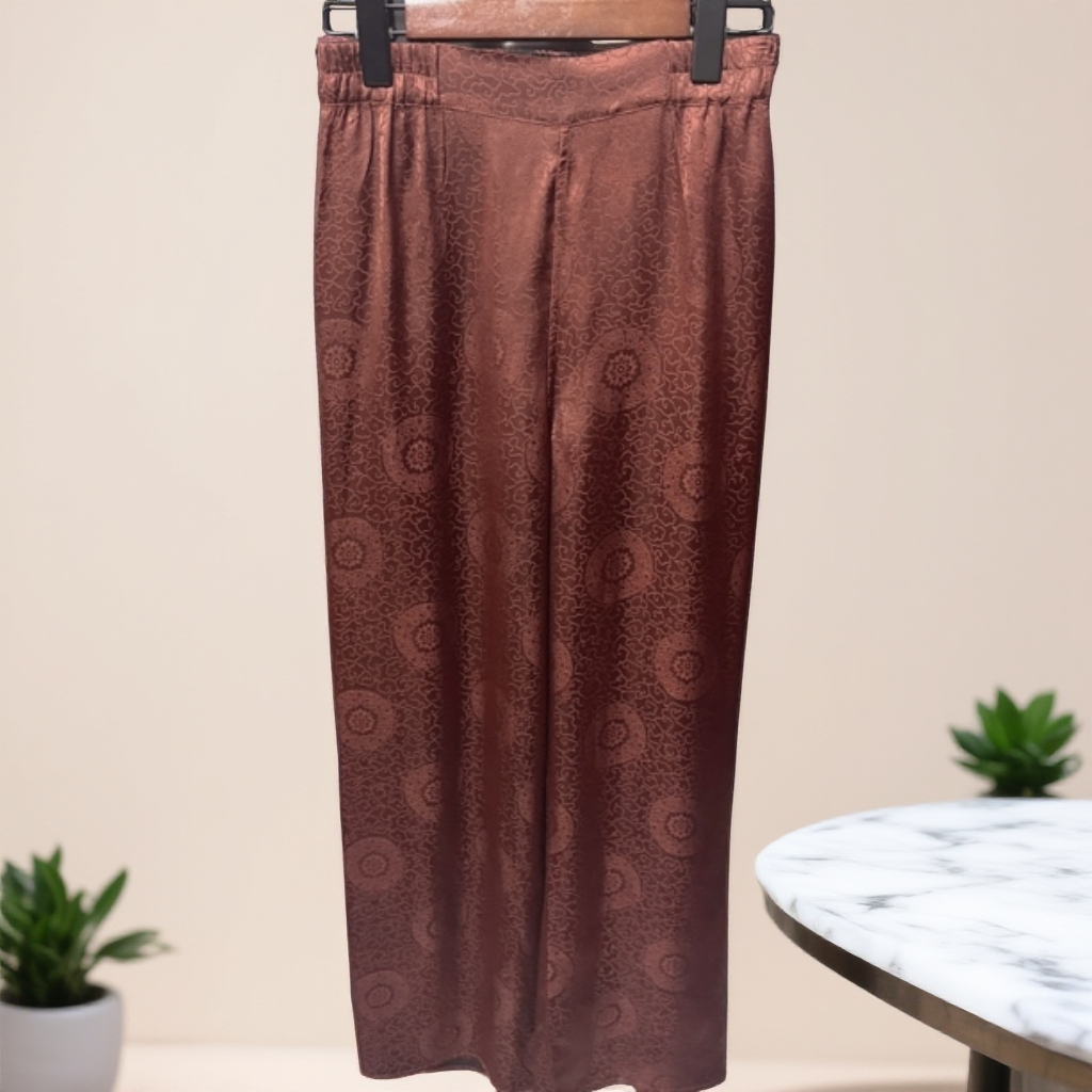 289 【巧姐专属】新款时尚气质休闲百搭新中式双面穿透气提花直筒裤