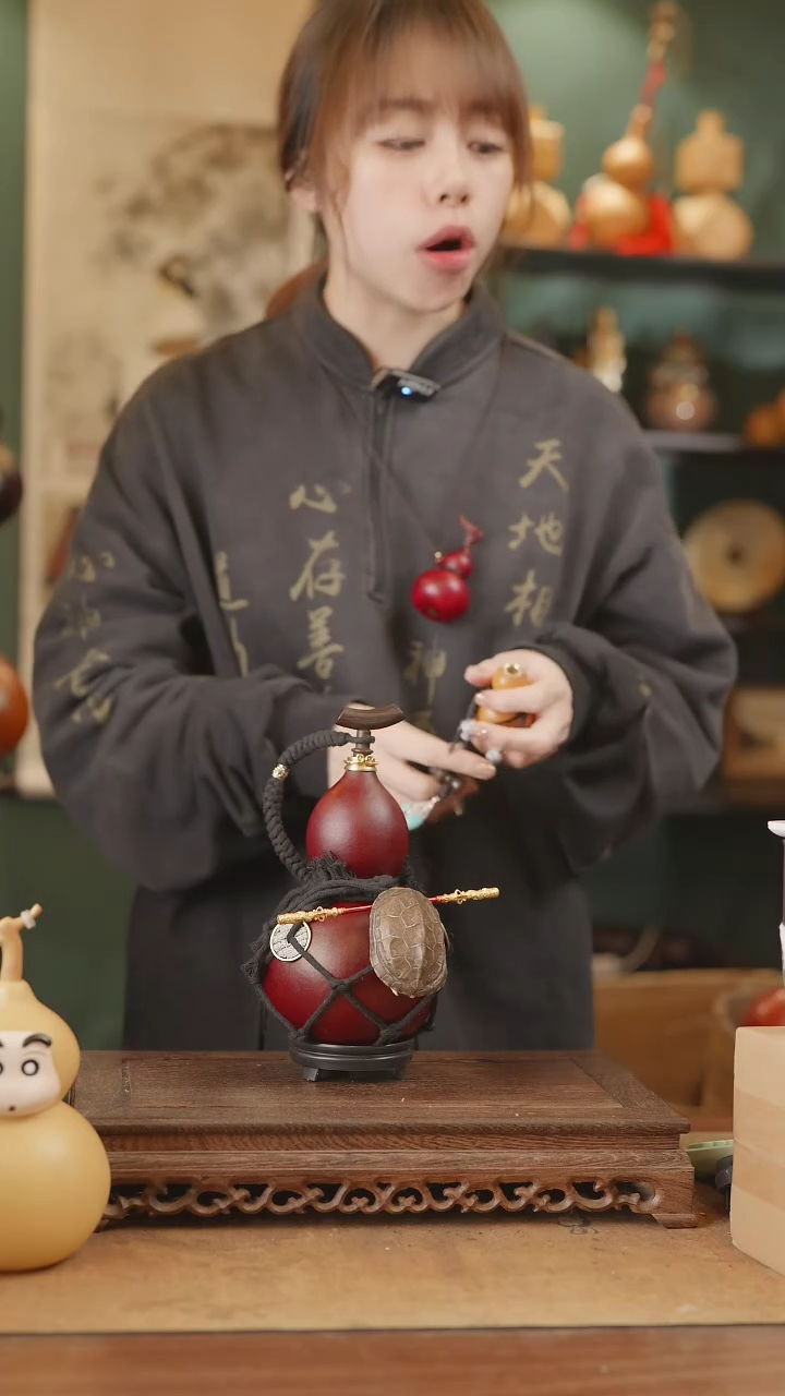 【闪购商品】205号精品天然大漆工艺防渗内胆酒葫芦~