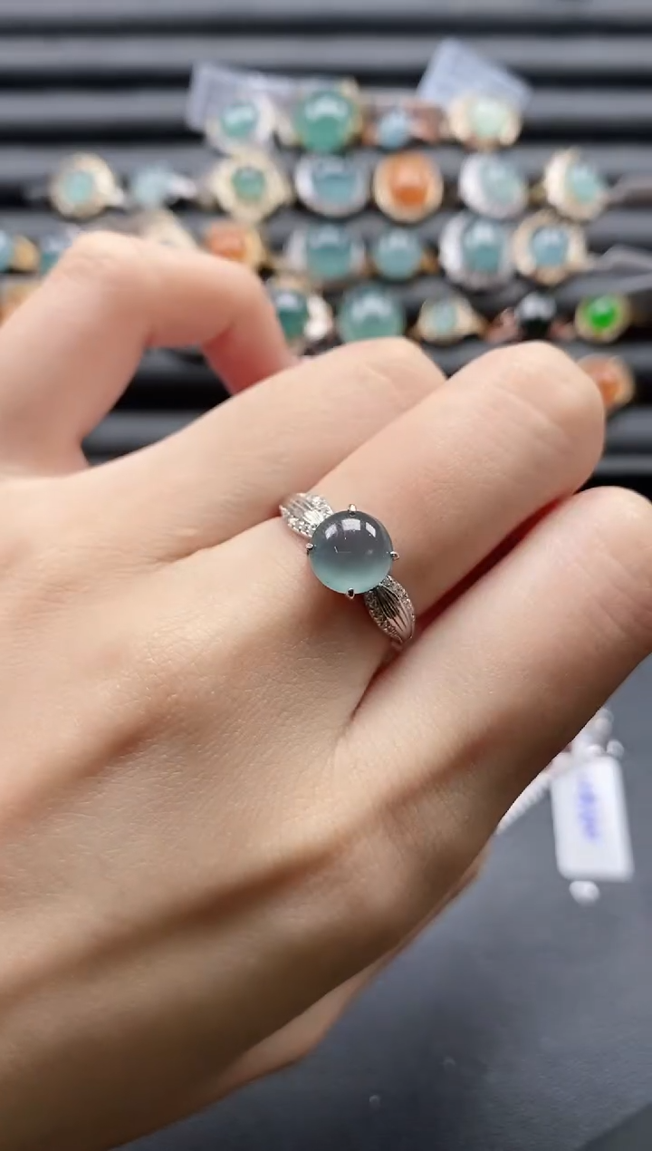 【闪购商品】翡翠戒指银S925镶嵌11111