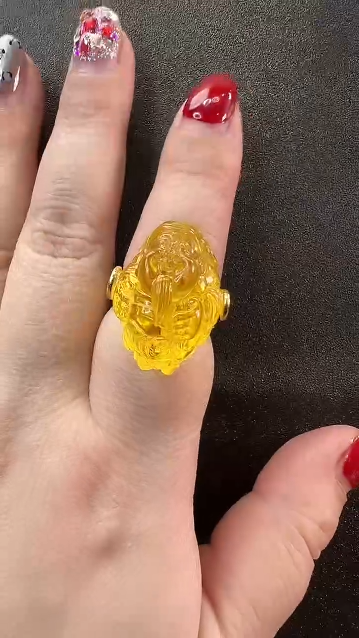 【闪购商品】琥珀戒指未镶嵌戒指