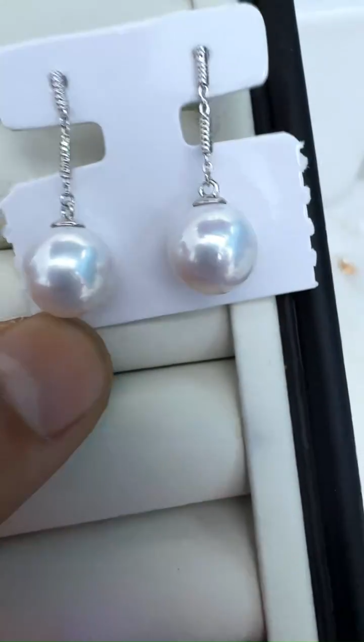 【闪购商品】淡水珍珠耳饰银S925镶嵌耳钉